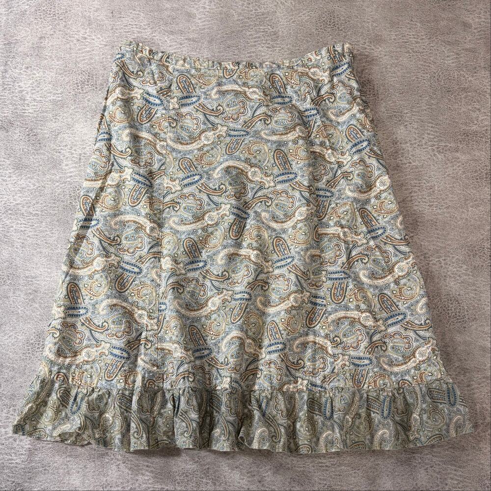 Paisley Whimsy Light Gap Midi Skirt